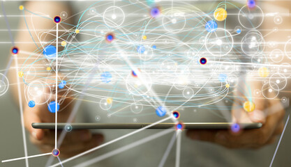 conference Digital Network and data concept 3d