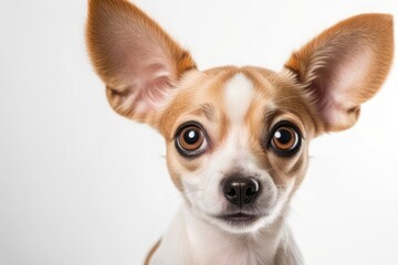A small dog with big eyes and ears