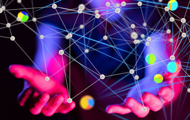 conference Digital Network and data concept 3d