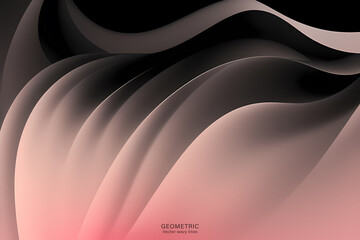 Obraz premium Black and red colors gradient background design. Abstract geometric background with liquid shapes. Vector illustration.
