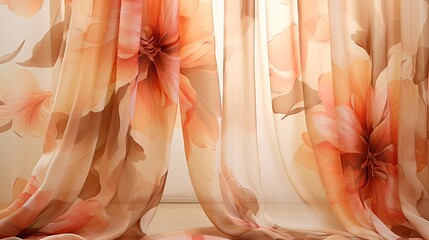 Digital print jall design floral all over blur wave effect creative 3D style graphic art work smooth mixing flower leaf branches for saree suit kurti parda chader cover paper tils home interior decore