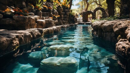 Hot Springs Pools Water Reflection Deep, HD, Background Wallpaper, Desktop Wallpaper