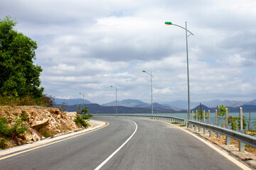View Of A Coastal Road In South Central Coast Of Vietnam.