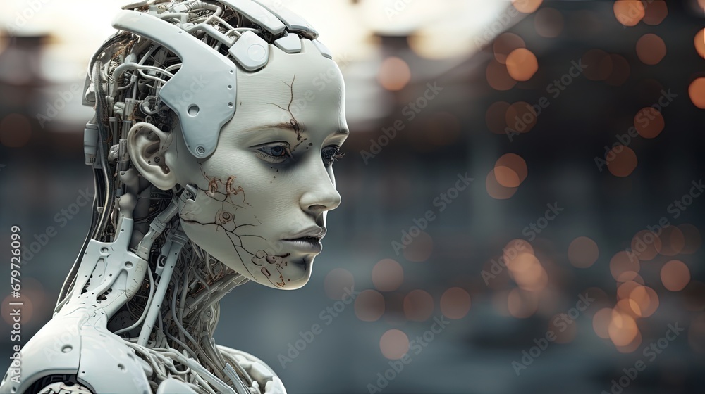Poster AI, Artificial Intelligence concept,3d rendering,conceptual image.