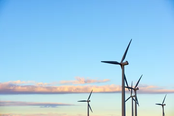Fotobehang Wind turbine generators for green electricity production © WINDCOLORS