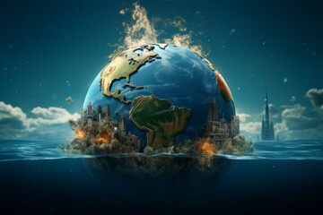 global warming concept, climate change. 