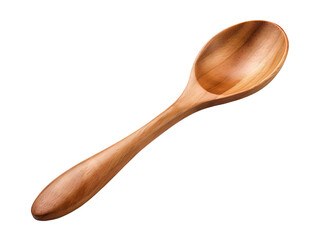 Classic Wooden Spoon, isolated on a transparent or white background