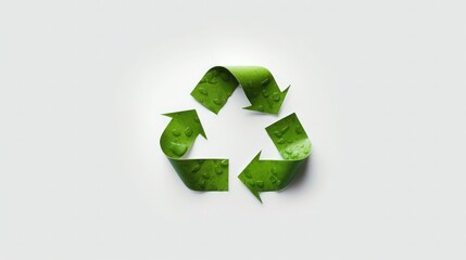 Obraz premium recycle symbol on green background