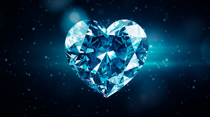 Fototapeta premium heart shaped gemstone. Generative AI,