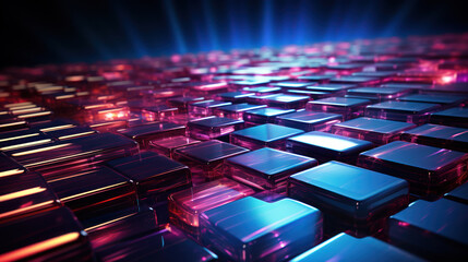 Obraz premium an abstract striped background with a shiny reflective texture. Generative AI