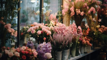 Photo of a flower shop window