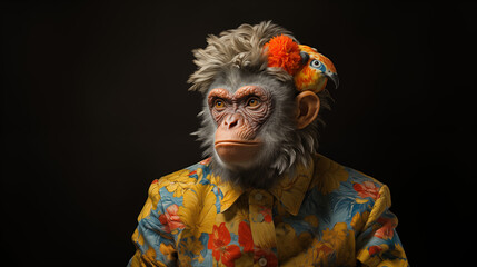 Obraz premium Monkey in nice dress
