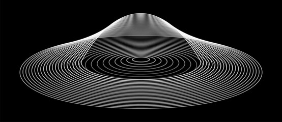 Abstract creative background with art lines in circle. Futuristic dynamic design. © Mykola Mazuryk