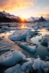 Foto op Plexiglas Melting glaciers - impact of climate change © thejokercze