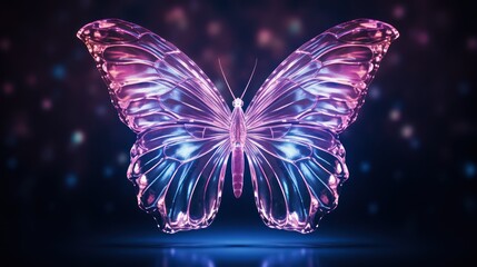 bstract neon butterfly on a dark wall. 3D illustration.

Язык ключевых слов: English