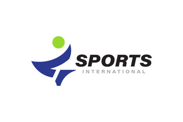 Letter S abstract sport logo design illustration with modern style concept