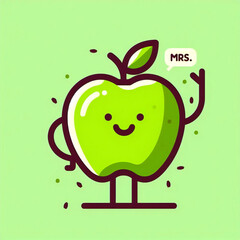 ゆるいリンゴの可愛いイラスト