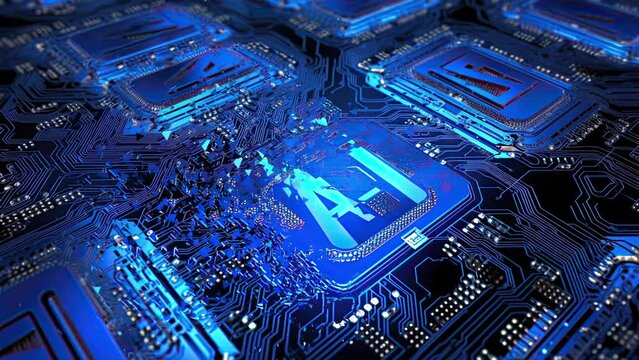 artificial intelligence or modern technology high tech background