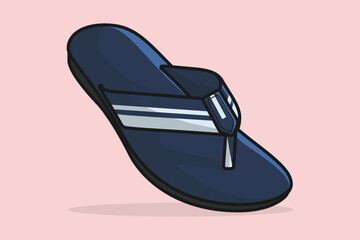 Men Rubber Sandal Shoe vector illustration. Beauty fashion objects icon concept. Boys fashion footwear sandal shoe vector design.