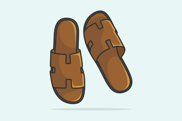 New Arrival Women Evening Event Slipper vector illustration. Beauty fashion objects icon concept. Fashion slipper shoe models in modern style vector design.