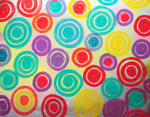 Abstract circle pattern background handmade textured for background on digital art concept, Generative AI.