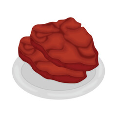 grilled meat illustration