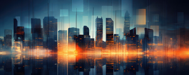 Abstract modern city background
