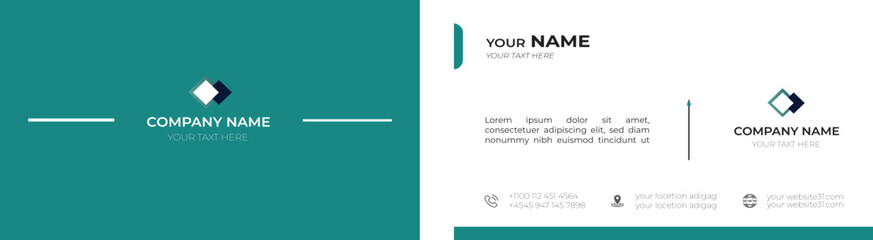 Free vector gold foil business card template
Free Best modern and clean professional business card template