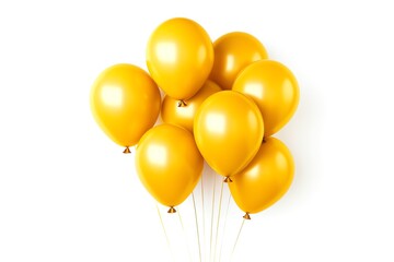 a bunch of yellow balloons