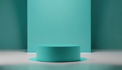 Minimalist Podium for Product Display on Pastel Background