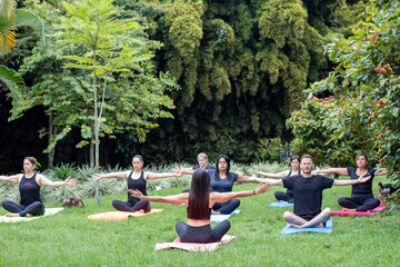 yoga class in the park