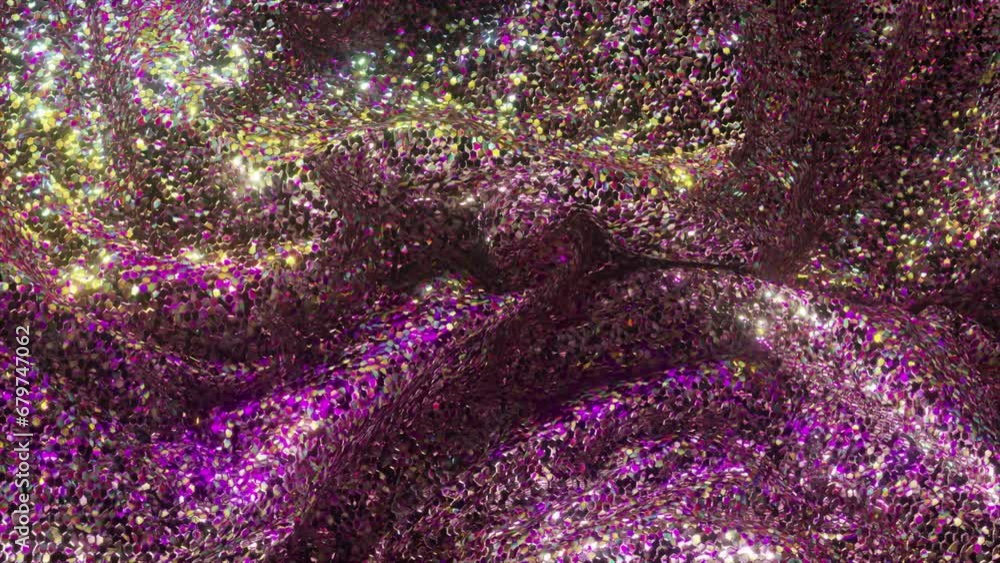 Poster a fabric galaxy glimmers with a myriad of sequins, creating a cosmic swirl in this mesmerizing 3d an