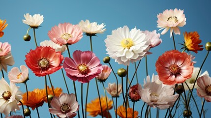 Fototapeta premium Elegant Multicolor Rural Fields Flowers Over, HD, Background Wallpaper, Desktop Wallpaper