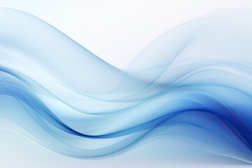 Fototapeta premium Soft blue waves flowing in a smooth gradient.