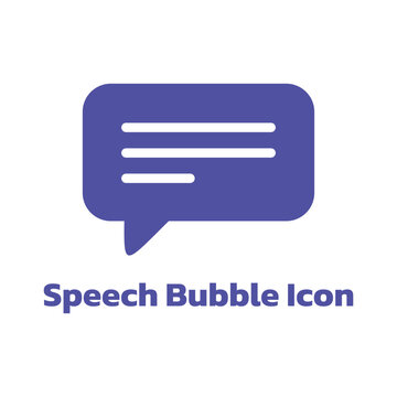 Speech Bubble Vector, Speech Bubble Simple Clip Art, Speech Bubble Icon.