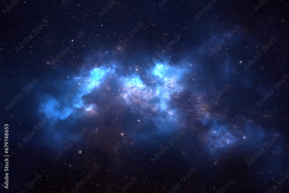 Wall mural space background - universe filled with stars, nebulas and galaxies