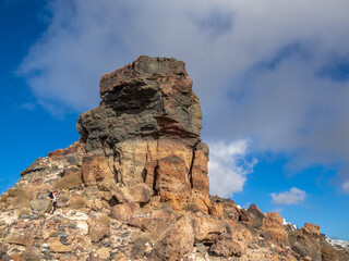 Fototapeta premium Skaros Rock Promontory, Santorini (officially Thira and Classical Greek Thera) island, Cyclades islands, Aegean Sea, Greece
