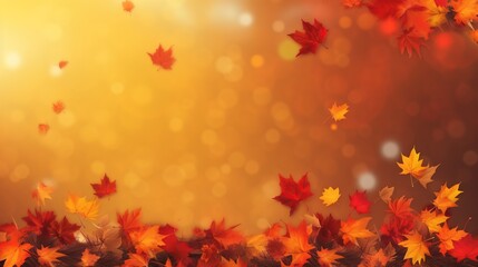 Autumn leaves background with effect. Vector illustration