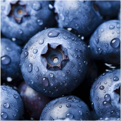 Blueberries extremely close up photography.