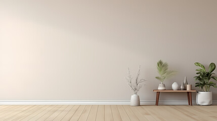 3D rendering minimalist style interior space background, interior decoration design - obrazy, fototapety, plakaty