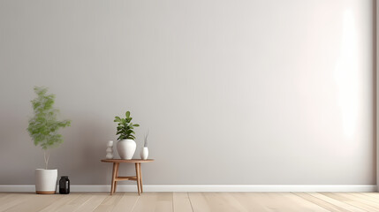 Obraz na płótnie Canvas 3D rendering minimalist style interior space background, interior decoration design