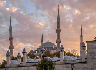 Süleymaniye Mosque during sunset, Istanbul, Turkey (Türkiye)