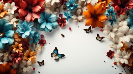 Collage Colorful Flowers Isolated, HD, Background Wallpaper, Desktop Wallpaper