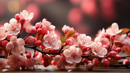 Apple Blossoms Over Blurred Nature Background, HD, Background Wallpaper, Desktop Wallpaper
