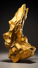pedra escultural dourada ouro 