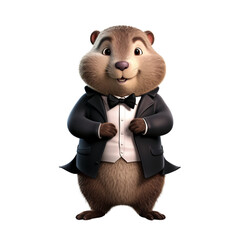 groundhog wear a tuxedo