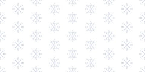 Snowflake winter white seamless pattern for fabric, paper, decoration. Flat style