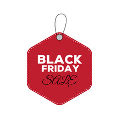 Abstract vector black friday sale label tag illustration