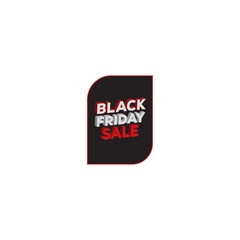 Abstract vector black friday sale label tag illustration