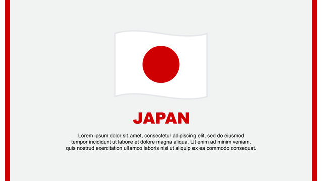 Japan Flag Abstract Background Design Template. Japan Independence Day Banner Social Media Vector Illustration. Japan Cartoon
